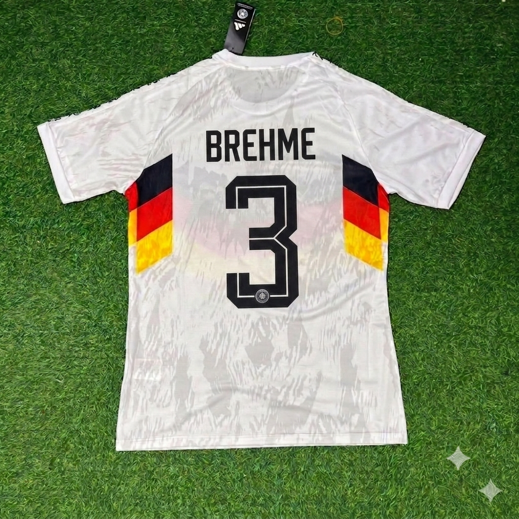 Andreas Brehme #3 Germany Deutschland Special Edition Football Jersey – Back View