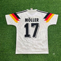 Andreas Möller Germany 1990 World Cup Retro Football Jersey – Back View