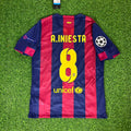 Andres Iniesta Barcelona 2015 Final Berlin Champions League Jersey – Back View
