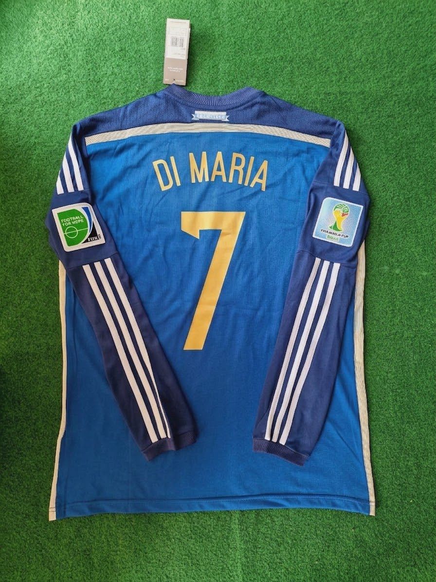Angel Di Maria Argentina 2014 World Cup Retro Football Jersey – Back View