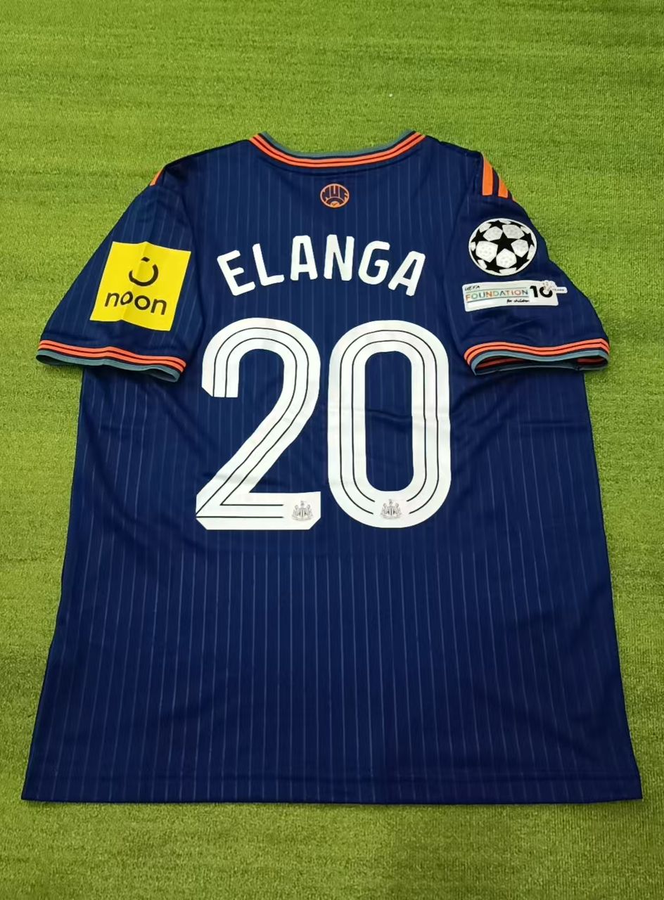 Anthony Elanga Newcastle United Away New Season 2026 Jersey – Back View