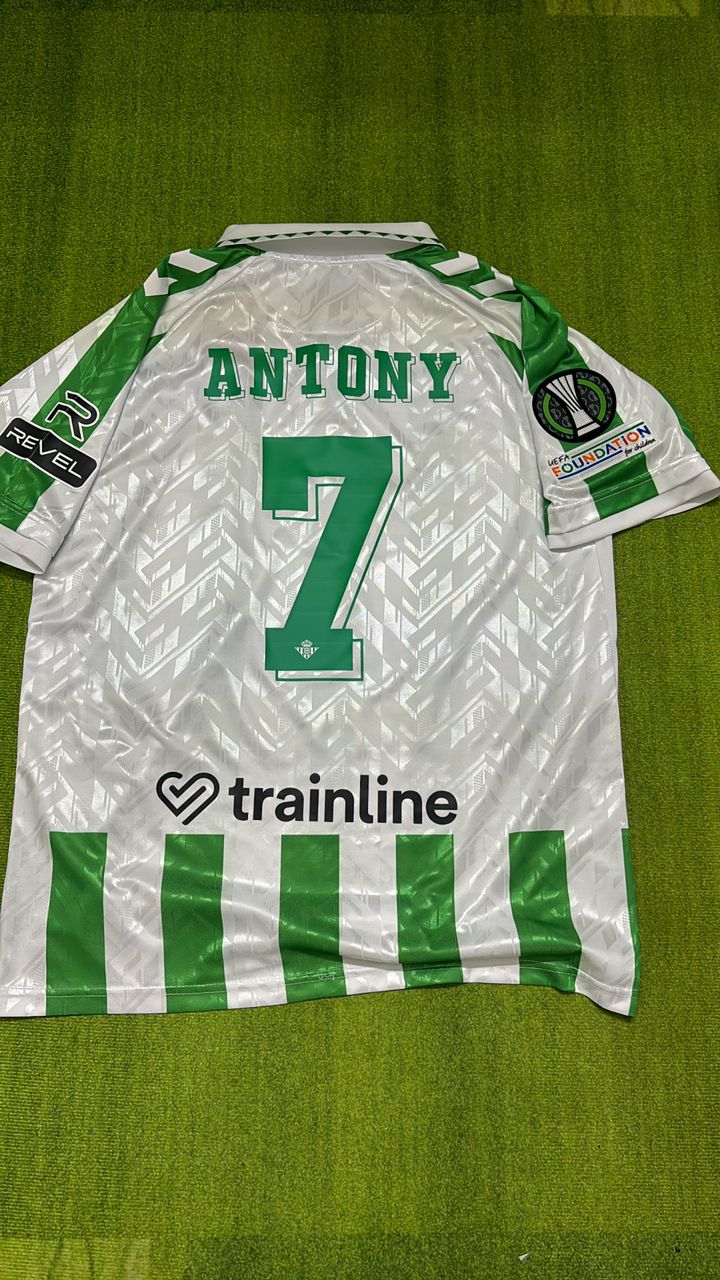 Antony Real Betis Home New Season Jersey – Back View