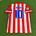 2013/14 Arda Turan 10 Atlético Madrid Home Retro Football Jersey – Back View