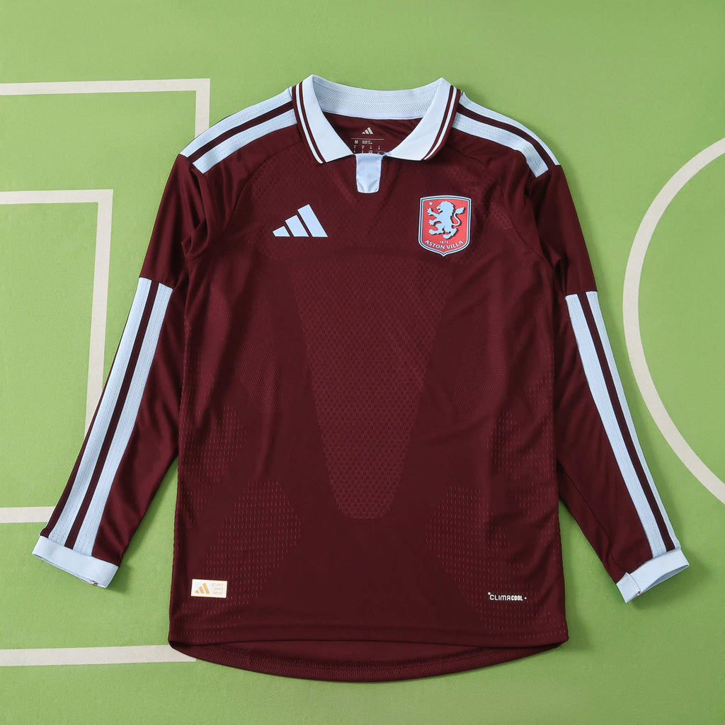 Aston Villa F.C. 2026-2027 Season Home Long Sleeve Football Jersey Trikot Maillot