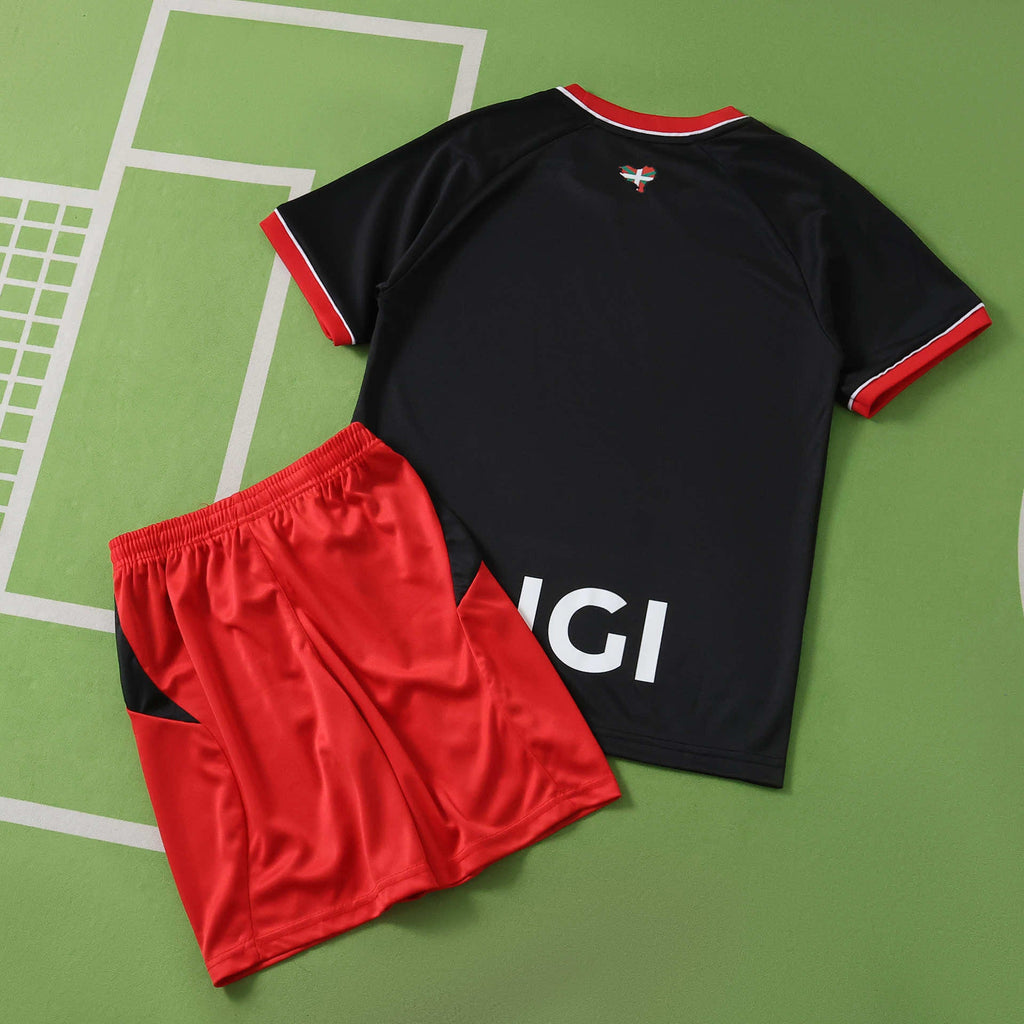 Athletic Bilbao 2026-2027 Season Away Black Kids Football Jersey Trikot Maillot V2