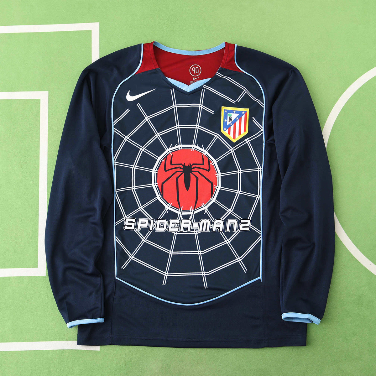 Atlético de Madrid 2004-2005 Season Away Retro Long Sleeve Football Jersey Trikot Maillot
