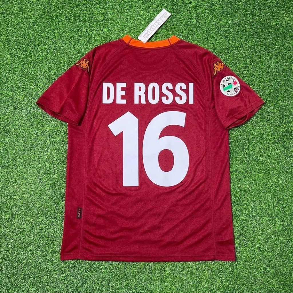 Daniele De Rossi #16 2000-2001 Home Retro Football Jersey – Back View