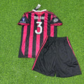 2008/09 Paolo Maldini AC Milan Final Season Kids Home Retro Football Jersey – Back View