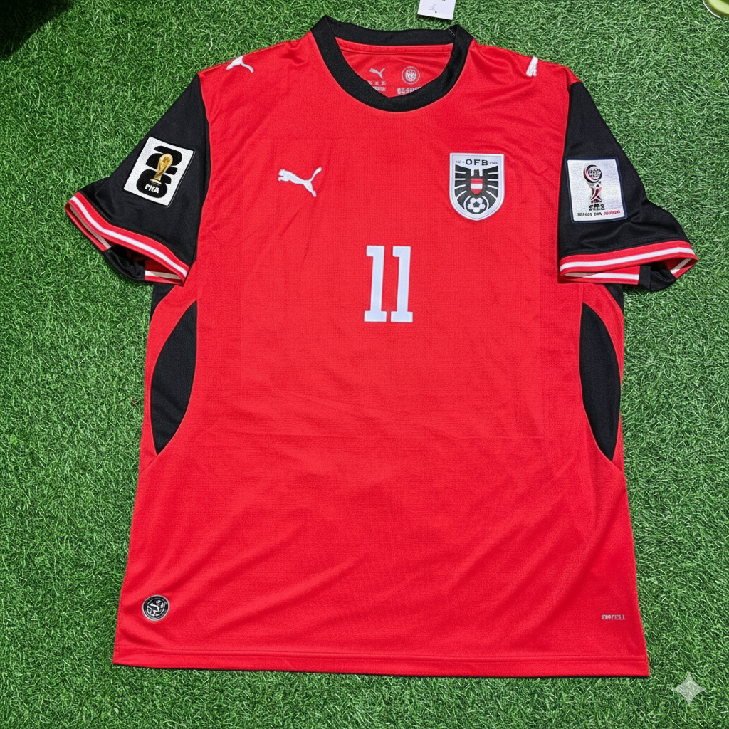 Austria 2026 World Cup Kit Jersey – Michael Gregoritsch 11- – Front View