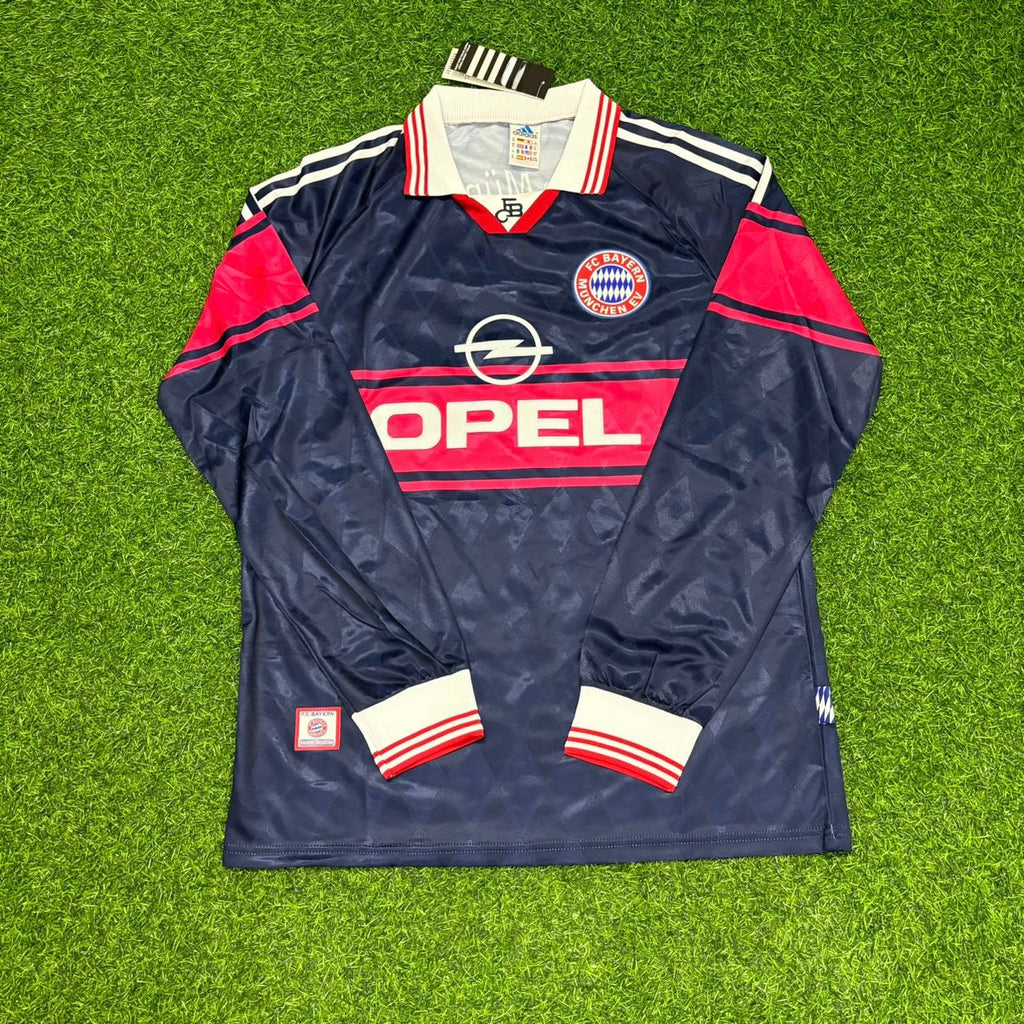 1997/98 Carsten Jancker FC Bayern München Saison Langarm Heim Retro – Front View