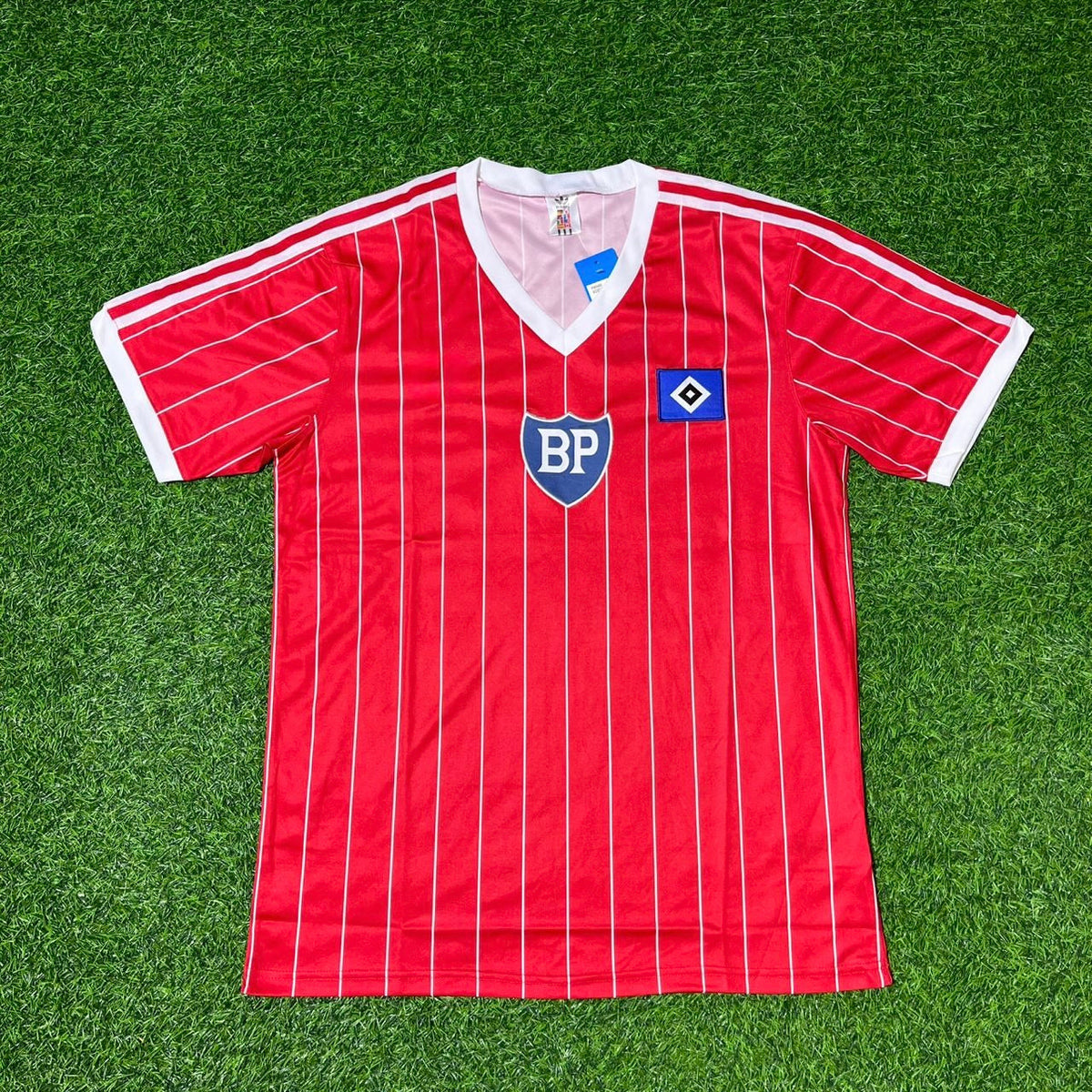 1984 Hamburger SV Retro Heimtrikot Rot Fußball Hamburg Retro – Back View