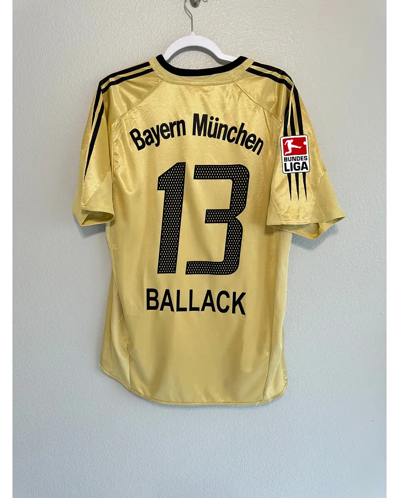 Michael Ballack Bayern Munich Retro Golden 2004/05 Jersey – Back View