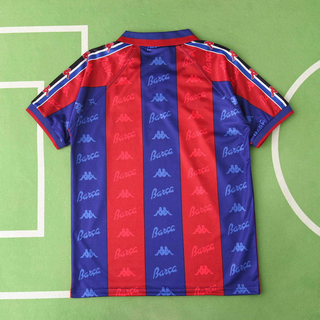 FC Barcelona 1996-1997 Season Home Retro Football Jersey Trikot Maillot V2