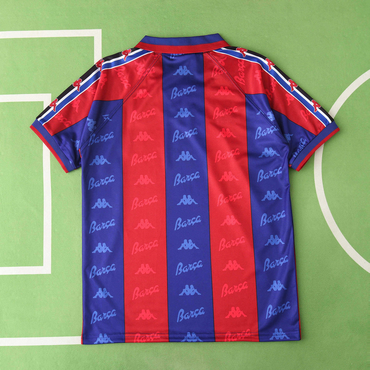 FC Barcelona 1996-1997 Season Home Retro Football Jersey Trikot Maillot V2