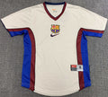 FC Barcelona 1998-1999 Season Away White Retro Football Jersey Trikot Maillot