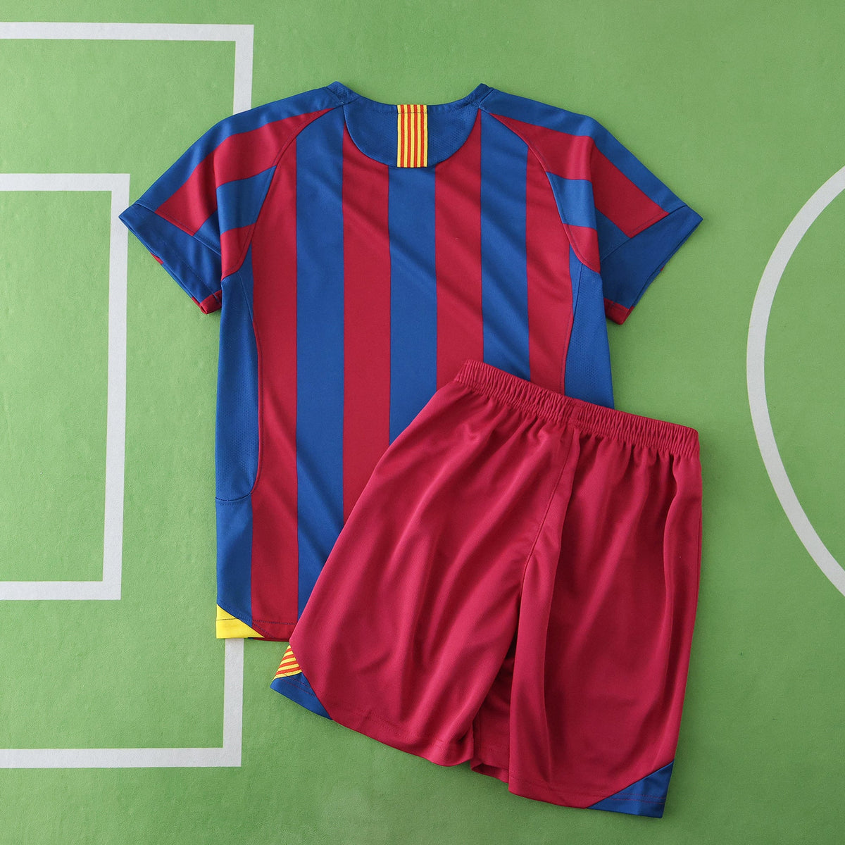 FC Barcelona 2005-2006 Season Home Retro Kids Football Jersey Trikot Maillot V2