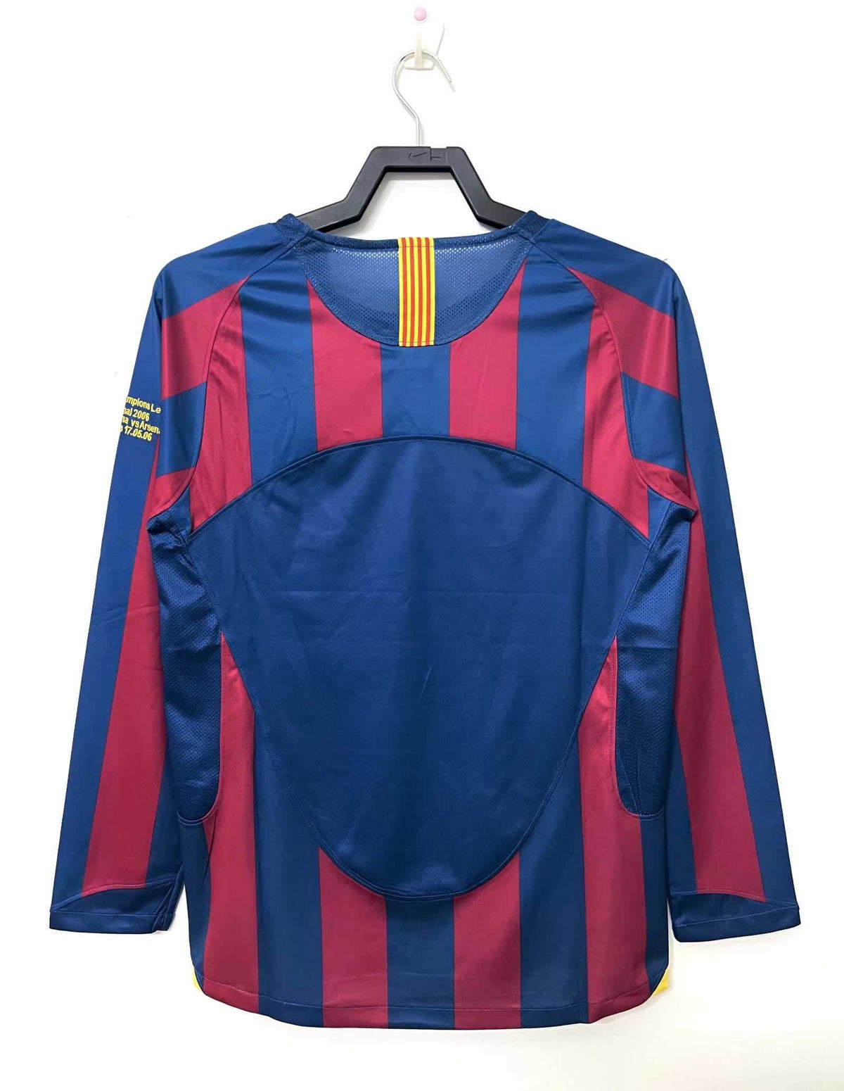 FC Barcelona 2005-2006 Season Home Retro Long Sleeve Football Jersey Trikot Maillot V2