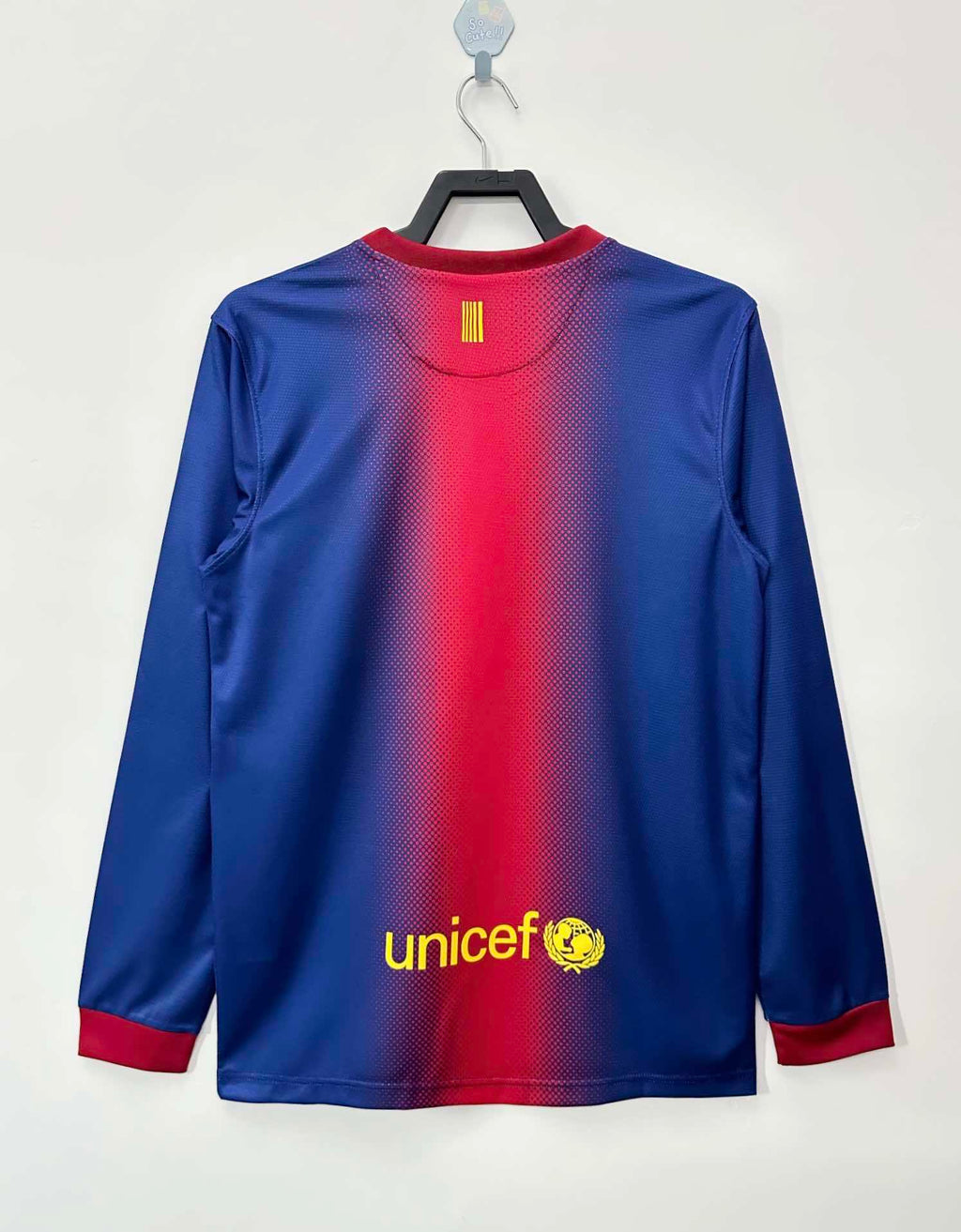 Barcelona 2012-2013 Season Homem Long Sleeve Retro Football Jersey Trikot Maillot V2