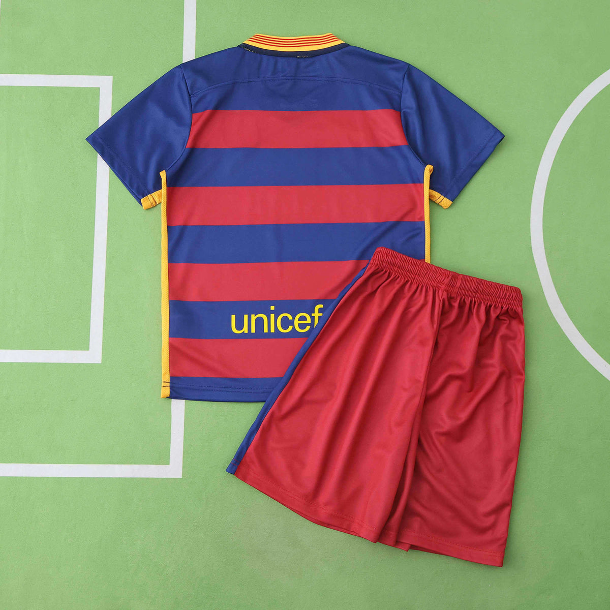 FC Barcelona 2015-2016 Season Home Kids Retro Football Jersey Trikot Maillot V2