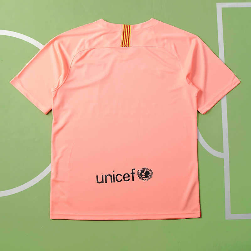 FC Barcelona 2018-2019 Season Third Pink Retro Football Jersey Trikot Maillot V2