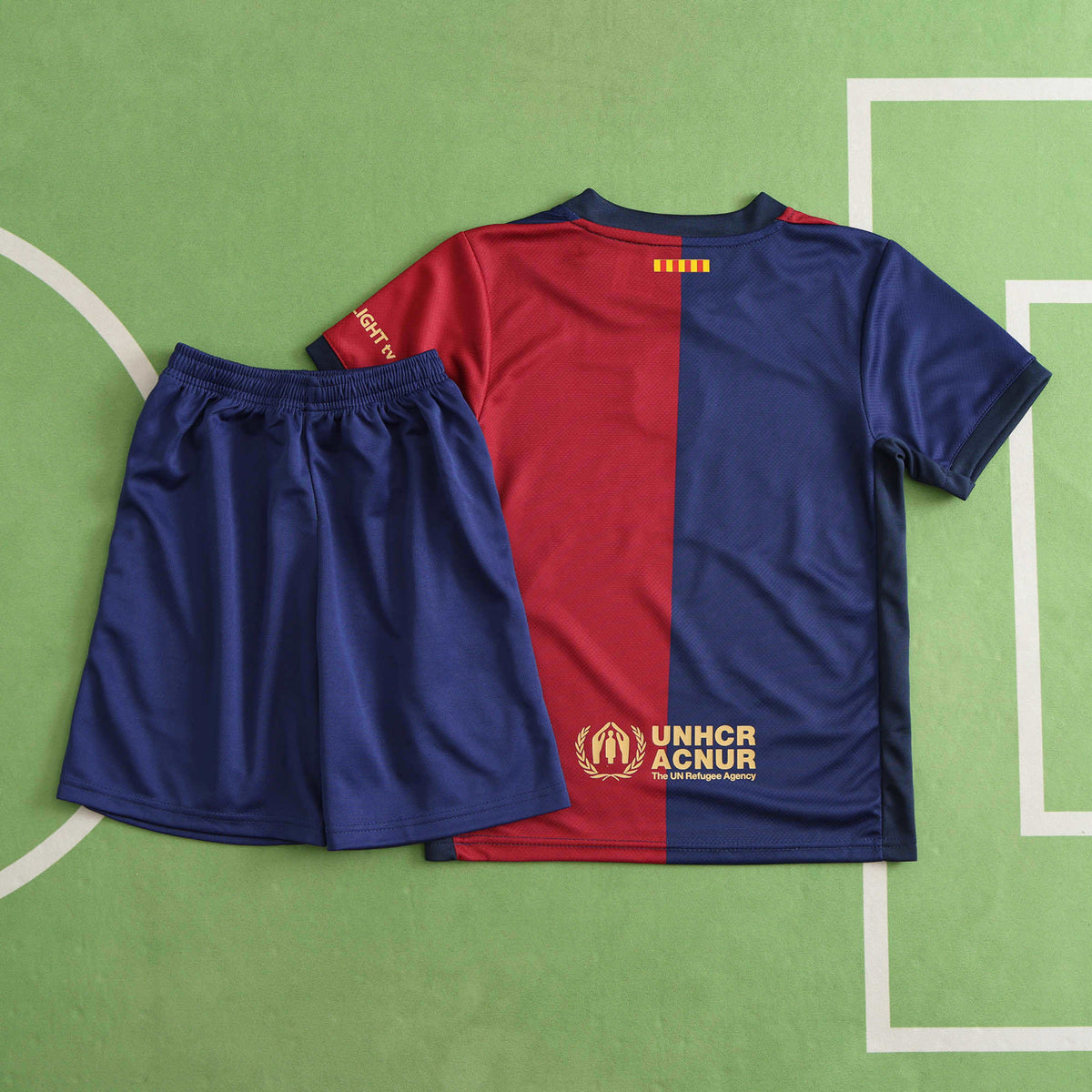 FC Barcelona 2024-2025 Season Home Kids Football Jersey Trikot Maillot V2