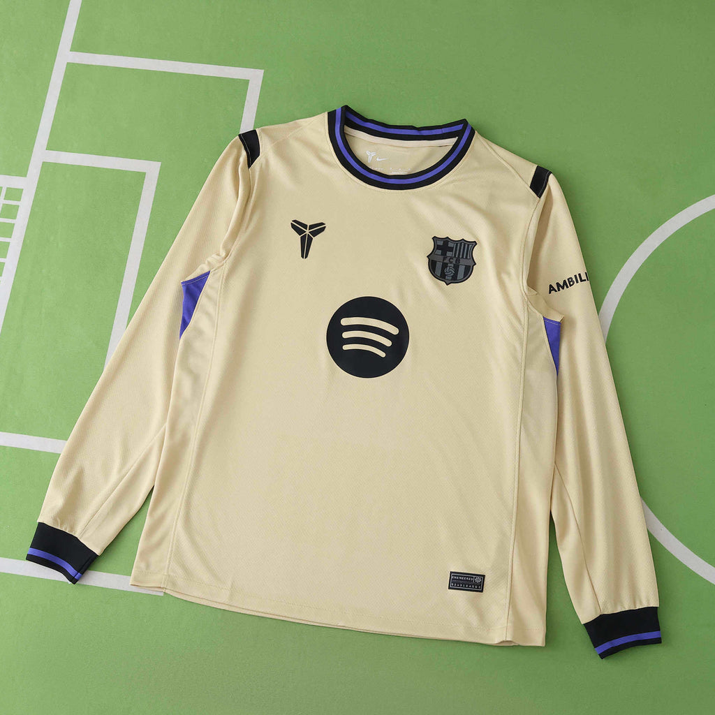 FC Barcelona 2025-2026 Season Away Long Sleeve Football Jersey Trikot Maillot