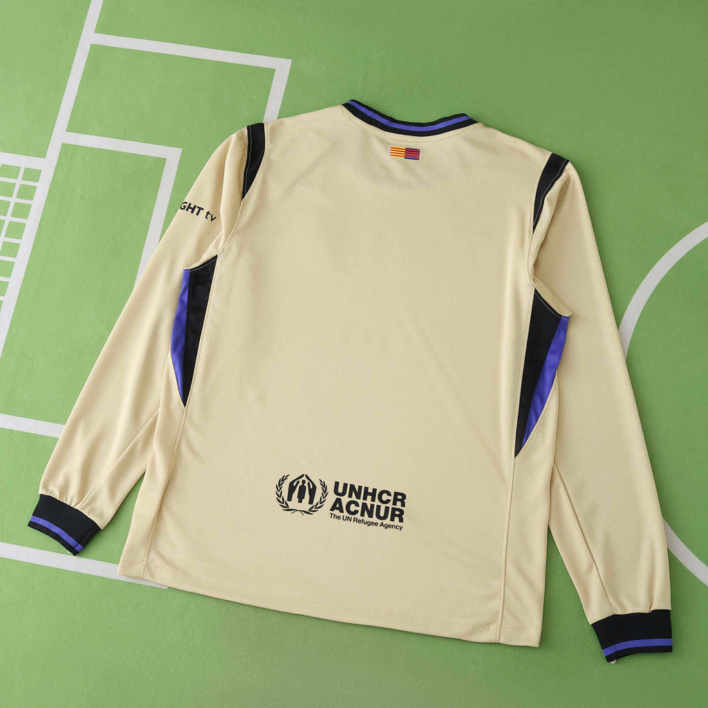FC Barcelona 2025-2026 Season Away Long Sleeve Football Jersey Trikot Maillot V2