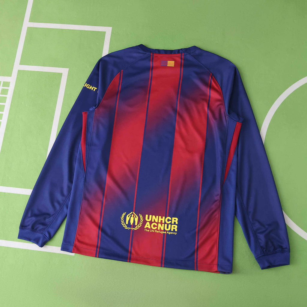 FC Barcelona 2025-2026 Season Home Long Sleeve Football Jersey Trikot Maillot V2