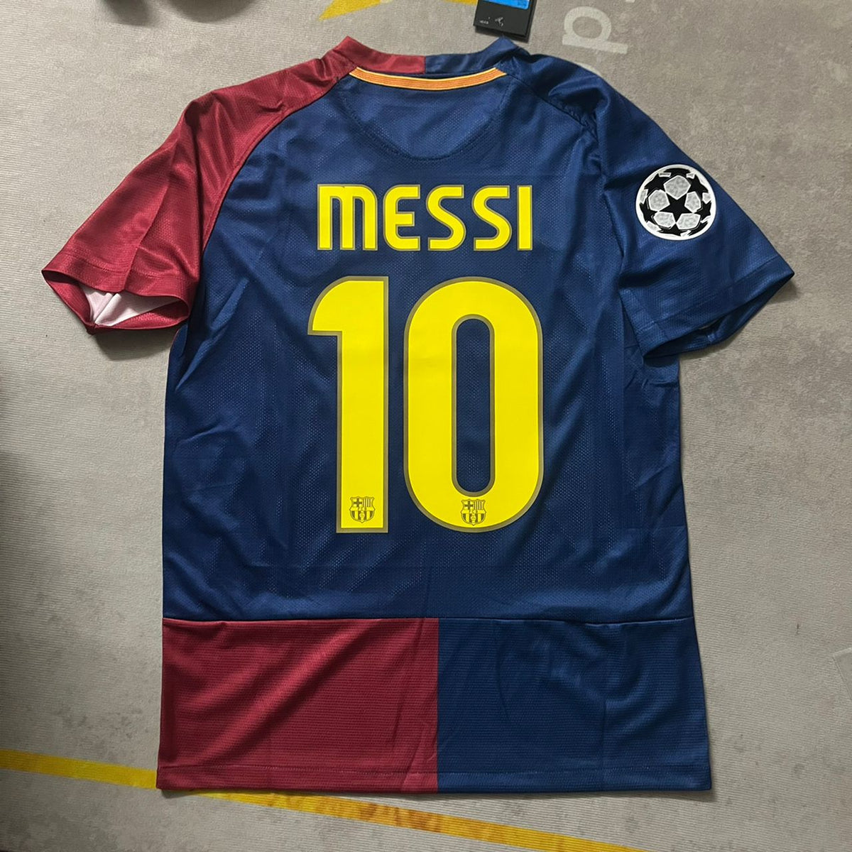 2009 Lionel Messi Barcelona Roma Final Retro Football Jersey – Back View