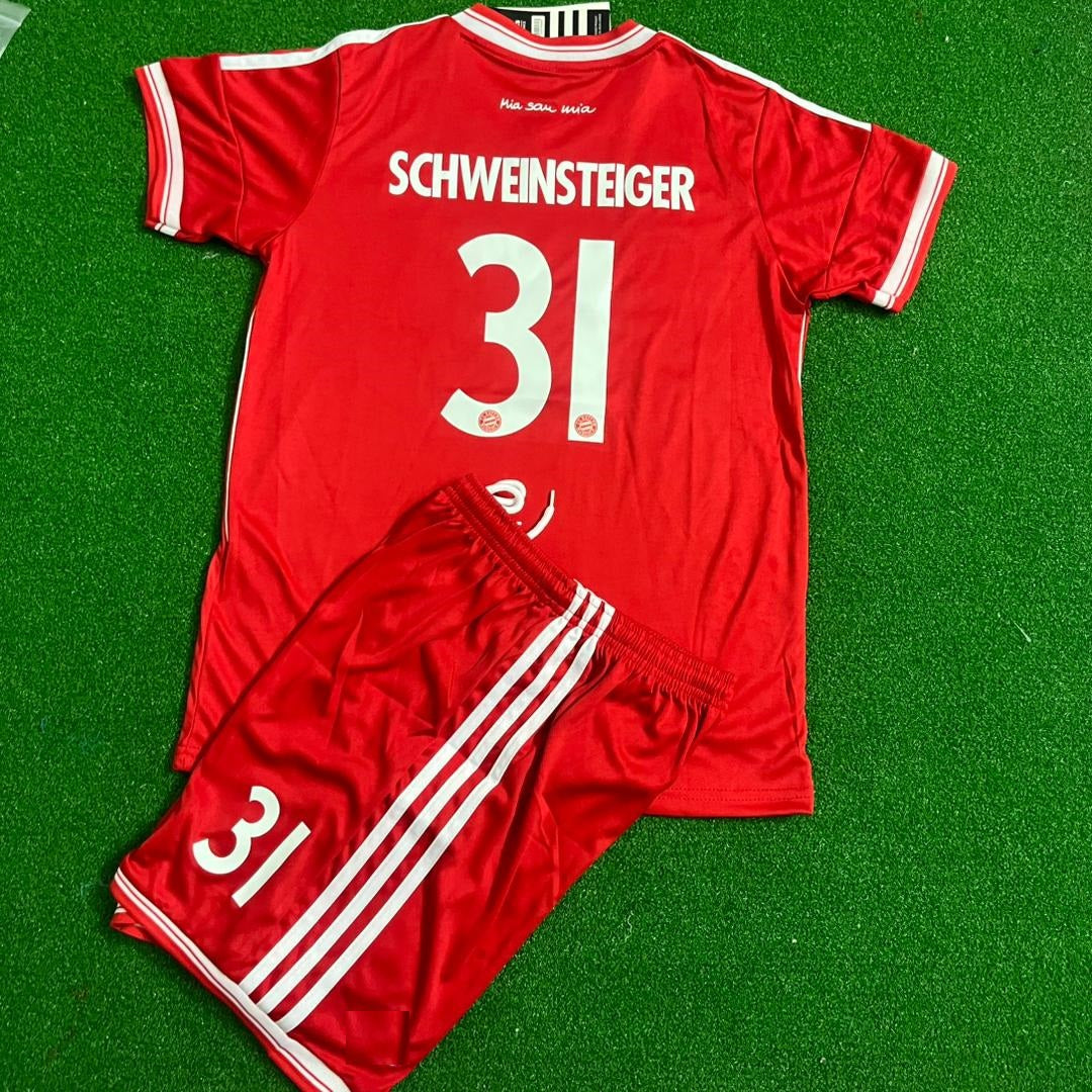2013 Bastian Schweinsteiger Bayern Munich Final Kids Kit Football Jersey for Children – Detailed View