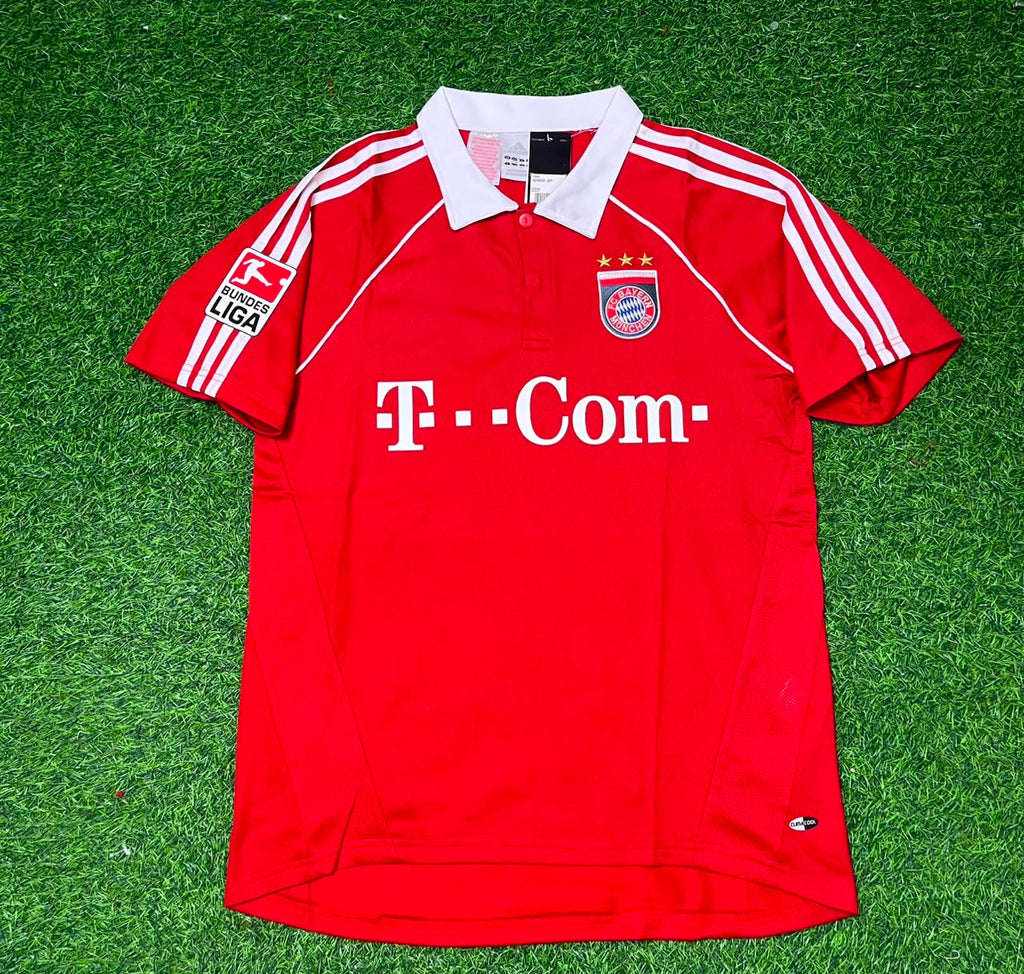 2005 Bayern Munich 06 Bundesliga Red Home Retro Football Jersey – Back View