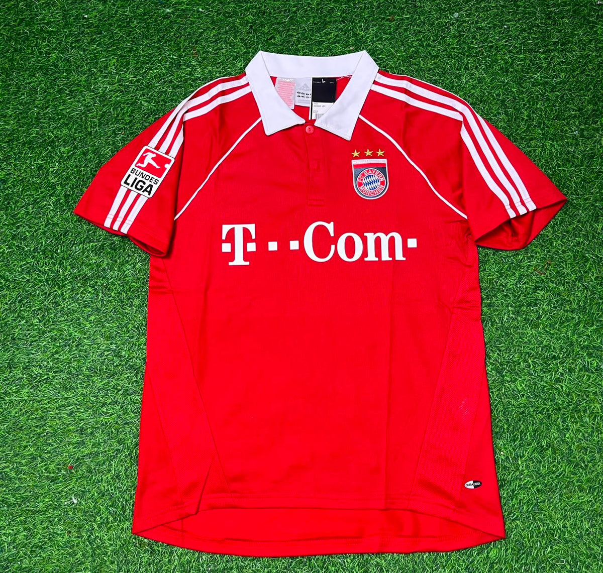 2005 Bayern Munich 06 Bundesliga Red Home Retro Football Jersey – Back View