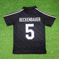 Franz Beckenbauer Germany Deutschland Schwarzes Retro Fußballtrikot Jersey – Back View