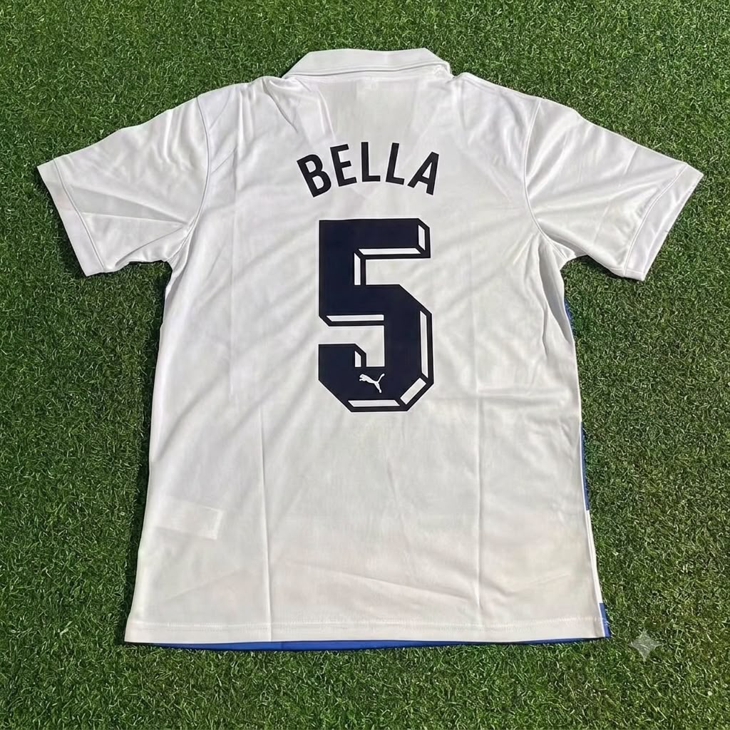 Michael Bella MSV Duisburg Heim Retro Special Fussballtrikot Jersey – Back View