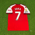 2027 Bukayo Saka Arsenal Home Red Football Jersey – Back View