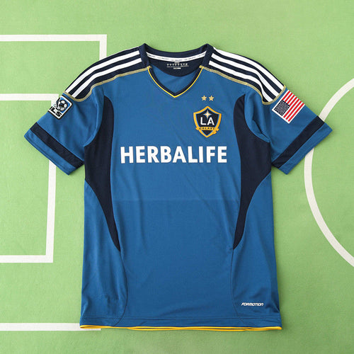 11/12 LA Galaxy Away Retro Blue Football Jersey – Back View