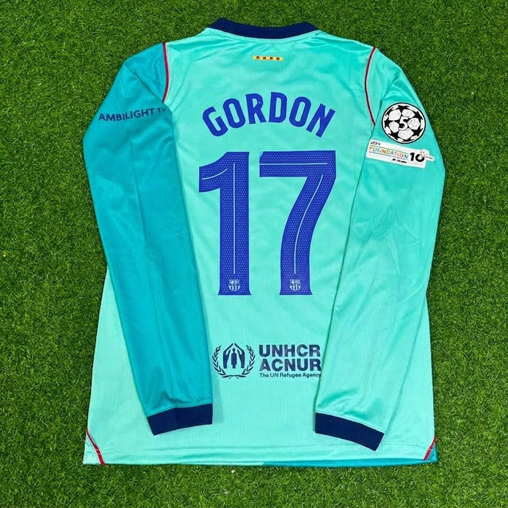 Anthony Gordon #17 Barcelona 2027 New Season Long Sleeve Jersey – Back View
