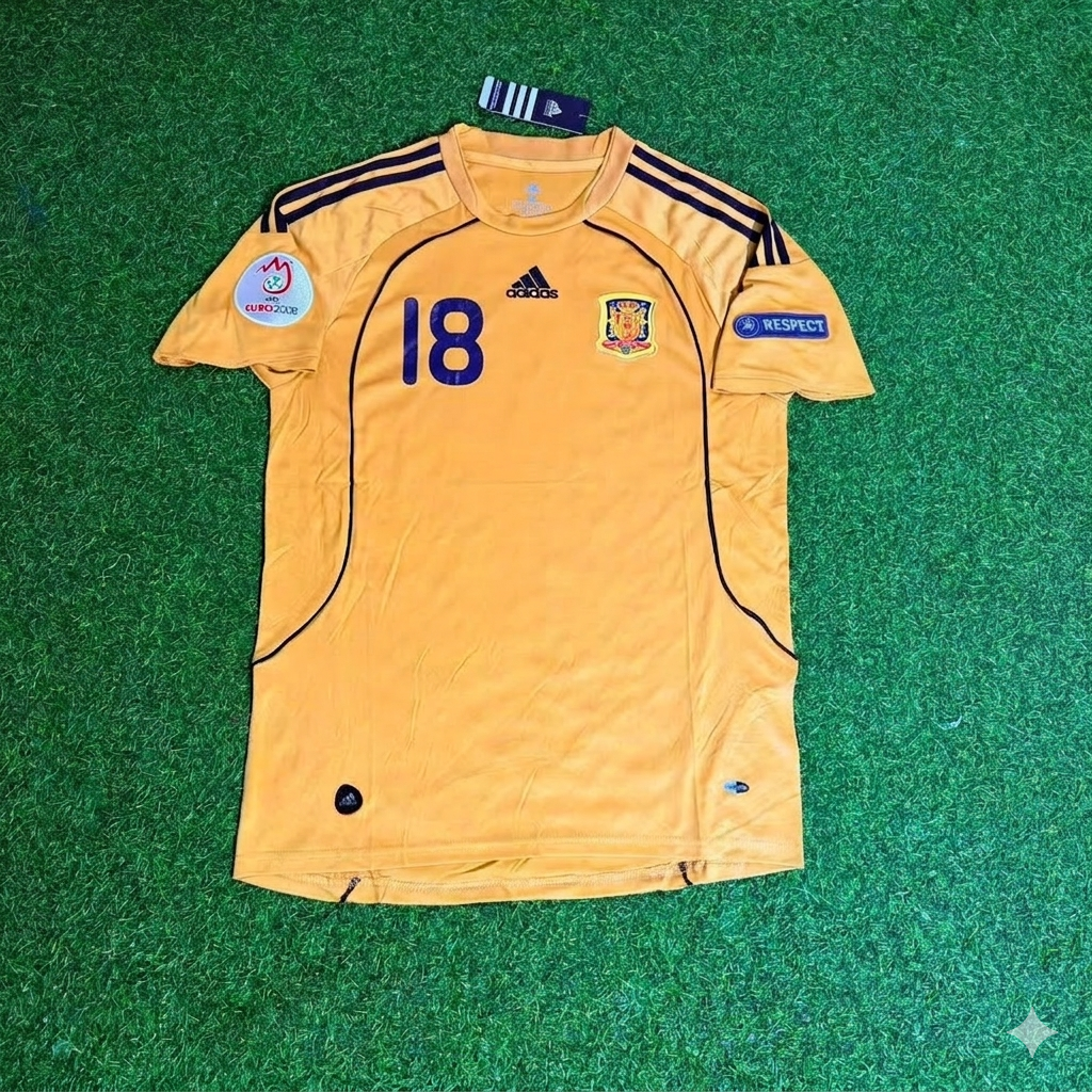 Spain EURO 2008 Retro Football Jersey – Álvaro Arbeloa 18- – Front View