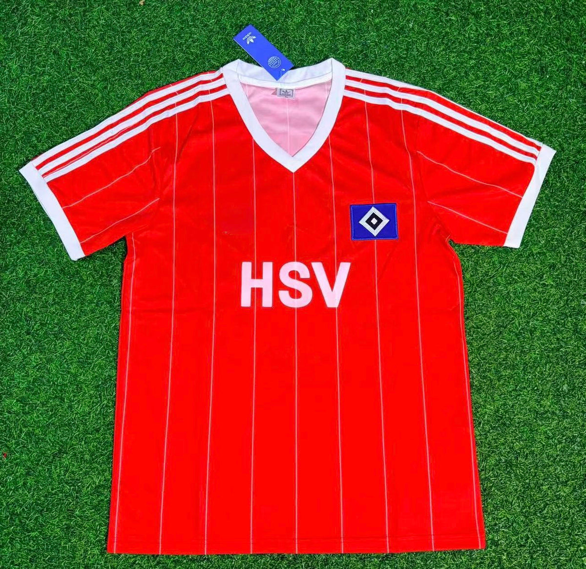1983/84 HSV Rotes Heimtrikot Hamburger SV Fußball – Back View