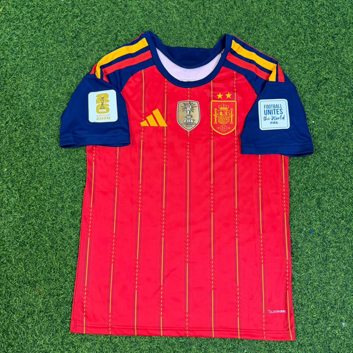 Marc Cucurella #24 Spain Two Star 2026 World Cup Champions Home Jersey – Front View