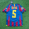 Carles Puyol #5 Barcelona 2006 Retro Football Jersey – Back View