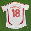 2006 Spain World Cup Cesc Fabregas White Retro Football Jersey – Back View