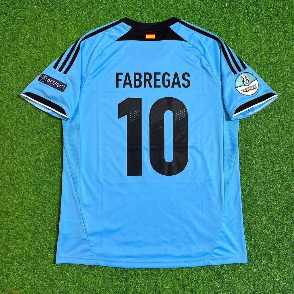 Cesc Fabregas Spain EURO 2012 Final Retro Football Jersey – Back View