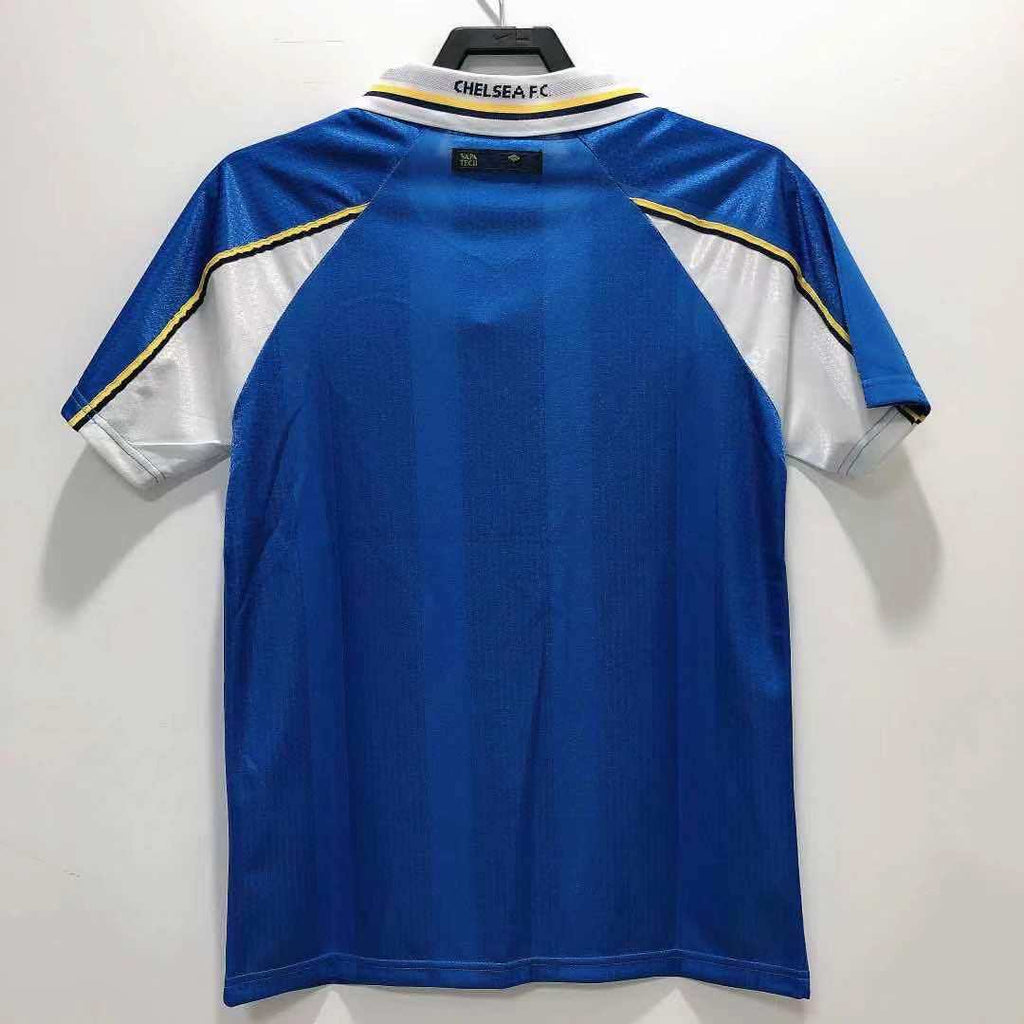 Chelsea 1997-1999 Season Home Blue Retro  Football Jersey Trikot Maillot V2