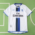 Chelsea 2003-2004 Season Away White Retro  Football Jersey Trikot Maillot