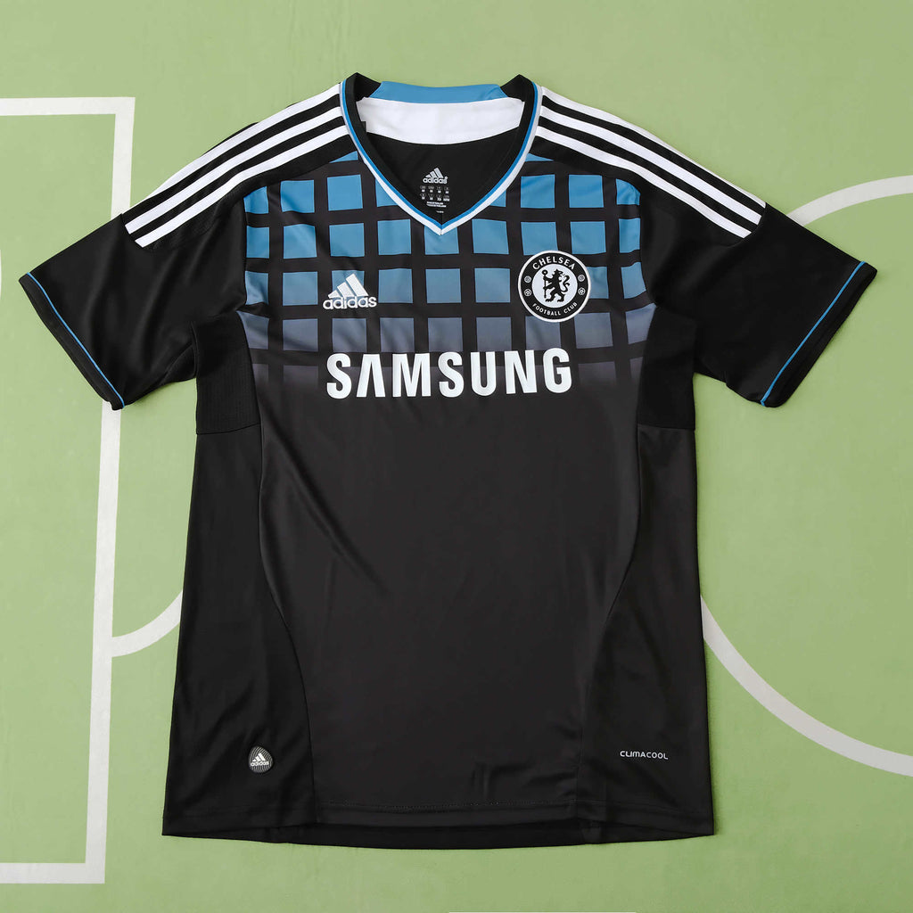 Chelsea 2011-2012 Season Third Black Retro  Football Jersey Trikot Maillot
