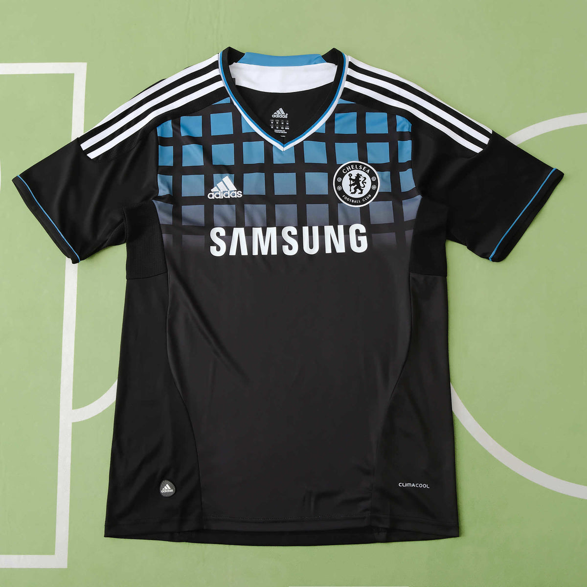 Chelsea 2011-2012 Season Third Black Retro  Football Jersey Trikot Maillot