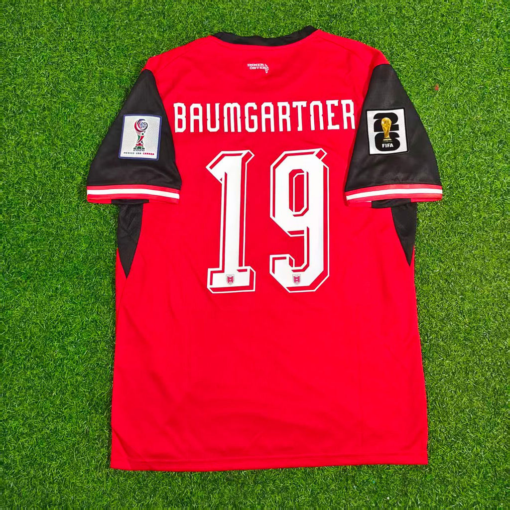 Austria 2026 World Cup Kit Jersey – Christoph Baumgartner 19- – Back View
