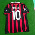 Clarence Seedorf #10 - AC Milan 2009 2010 Red Black Kit Jersey – Back View