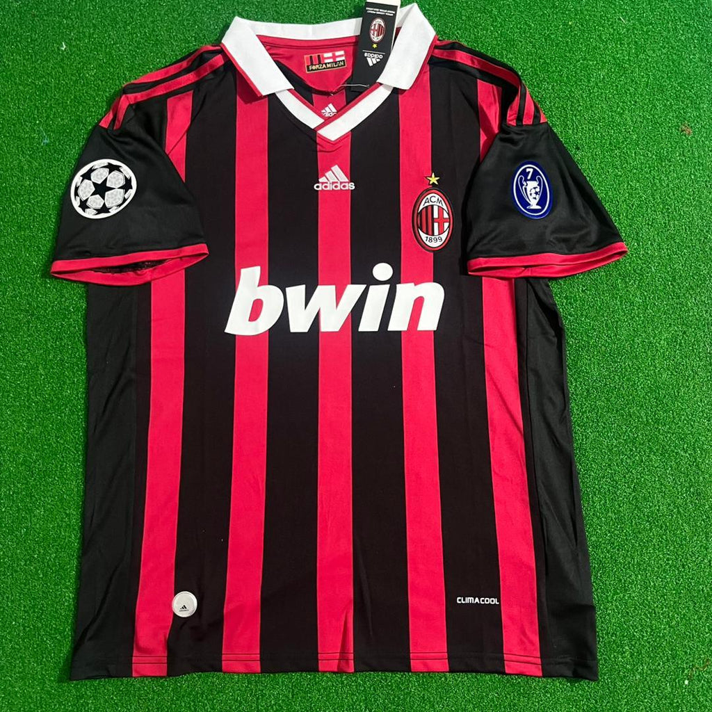 Clarence Seedorf #10 - AC Milan 2009 2010 Red Black Kit Jersey – Detailed View
